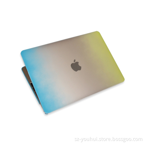 Hot rainbow spray color hard case for macbook air case,for Macbook 12.1" with free gift case cover